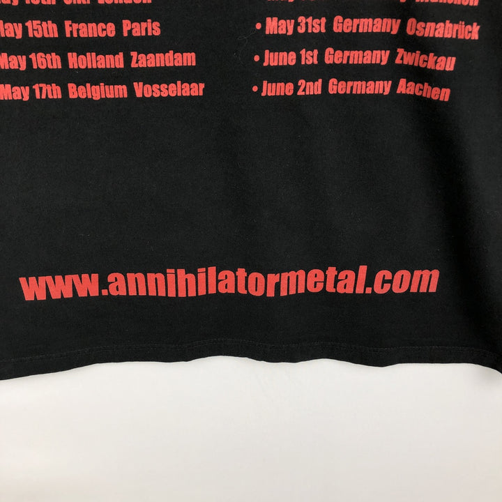 ANNIHILATOR Long-Sleeve Band T-Shirt (Men's XL equivalent) cotton black type Vintage Second Hand