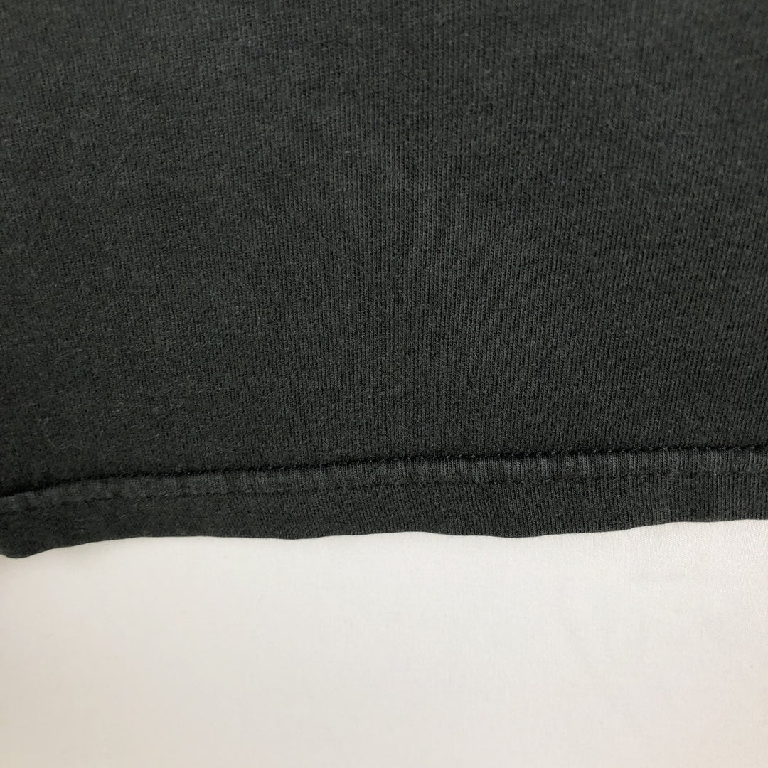 Jerzees Fire Pattern Long-Sleeve T-Shirt (Men's XL equivalent) cotton black type Vintage Second Hand