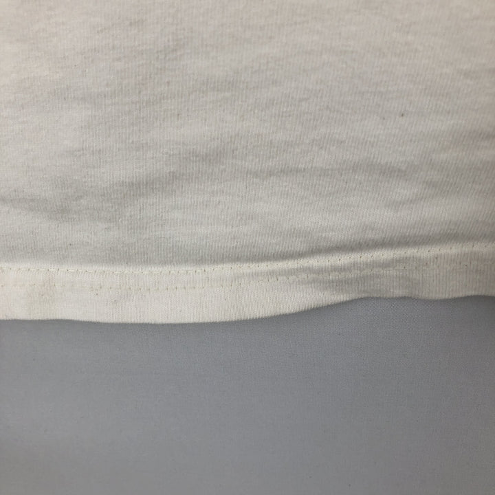 90'S Hanes BEEFY-T Leopard Pattern Long-Sleeve T-Shirt, Made in USA, Men's XL (approx.) Vintage cotton white type Vintage Second Hand