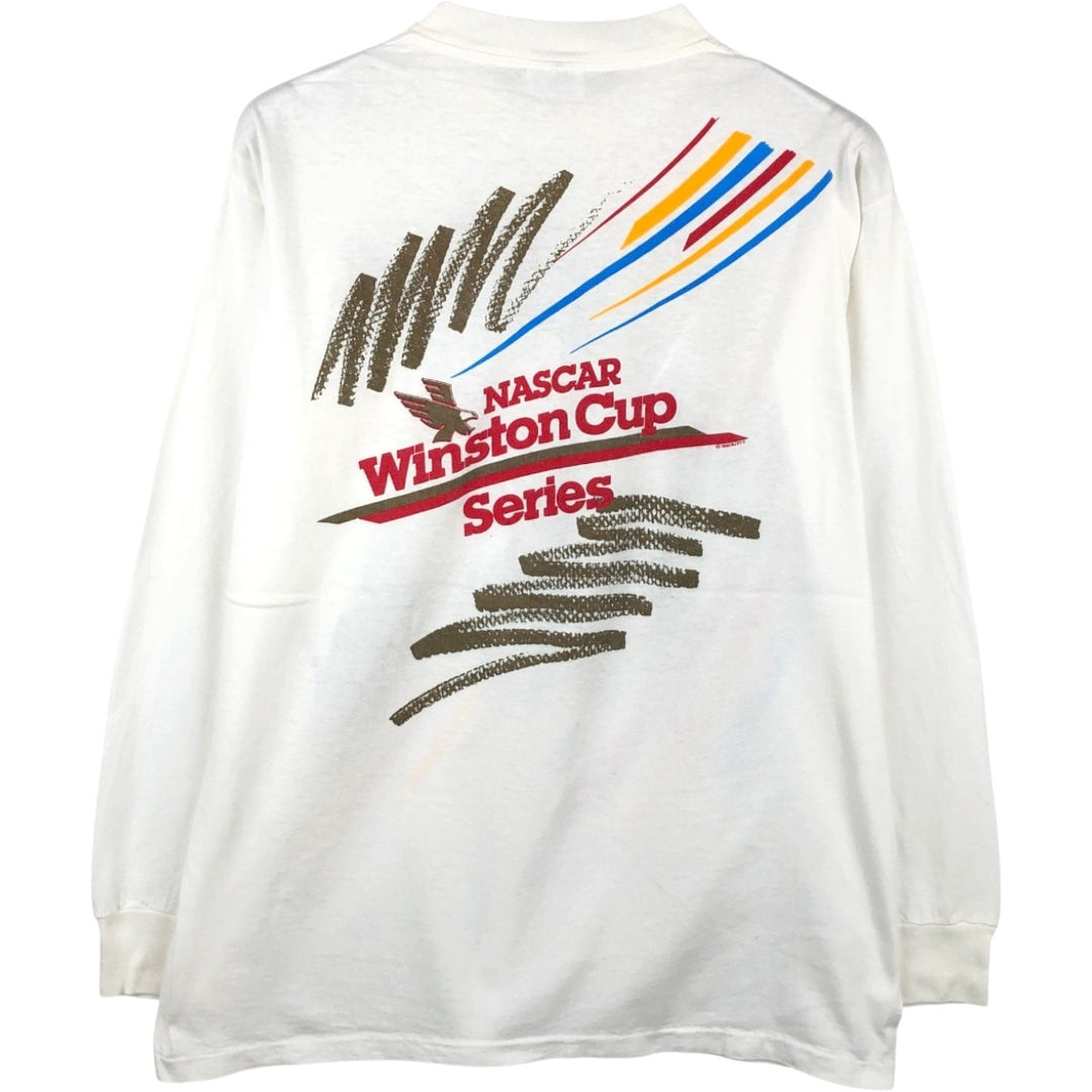 90'S Winston Long-Sleeve T-Shirt, Made in USA, Men's XL (approx.), Vintage cotton white type Vintage Second Hand