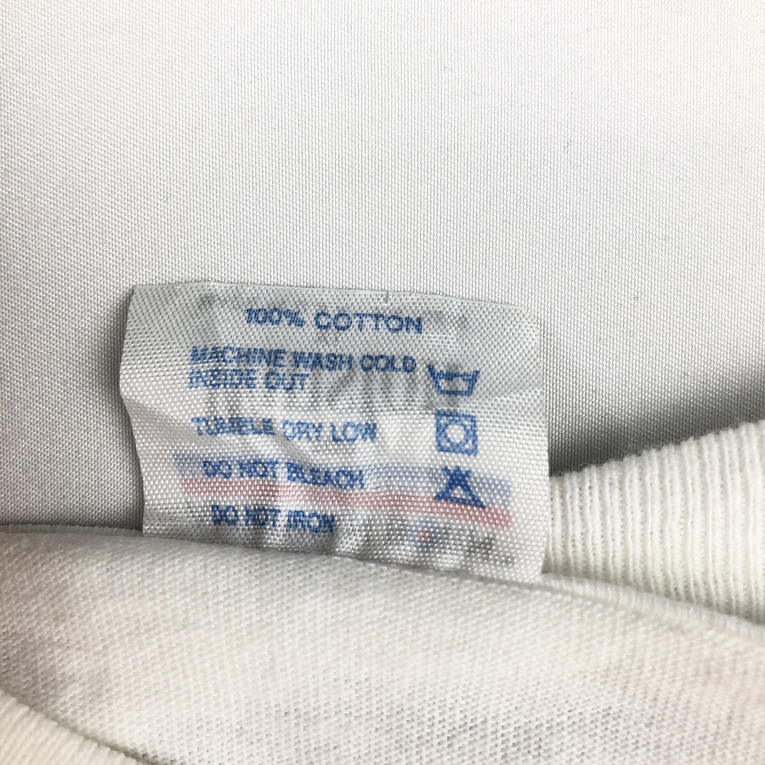 90'S Winston Long-Sleeve T-Shirt, Made in USA, Men's XL (approx.), Vintage cotton white type Vintage Second Hand