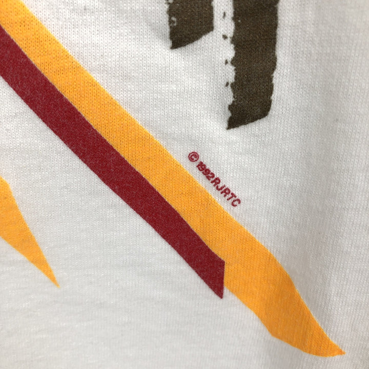 90'S Winston Long-Sleeve T-Shirt, Made in USA, Men's XL (approx.), Vintage cotton white type Vintage Second Hand