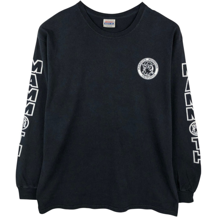 2000'S Hanes BEEFY-T Long Sleeve T-Shirt, Men's Size L cotton black type Vintage Second Hand