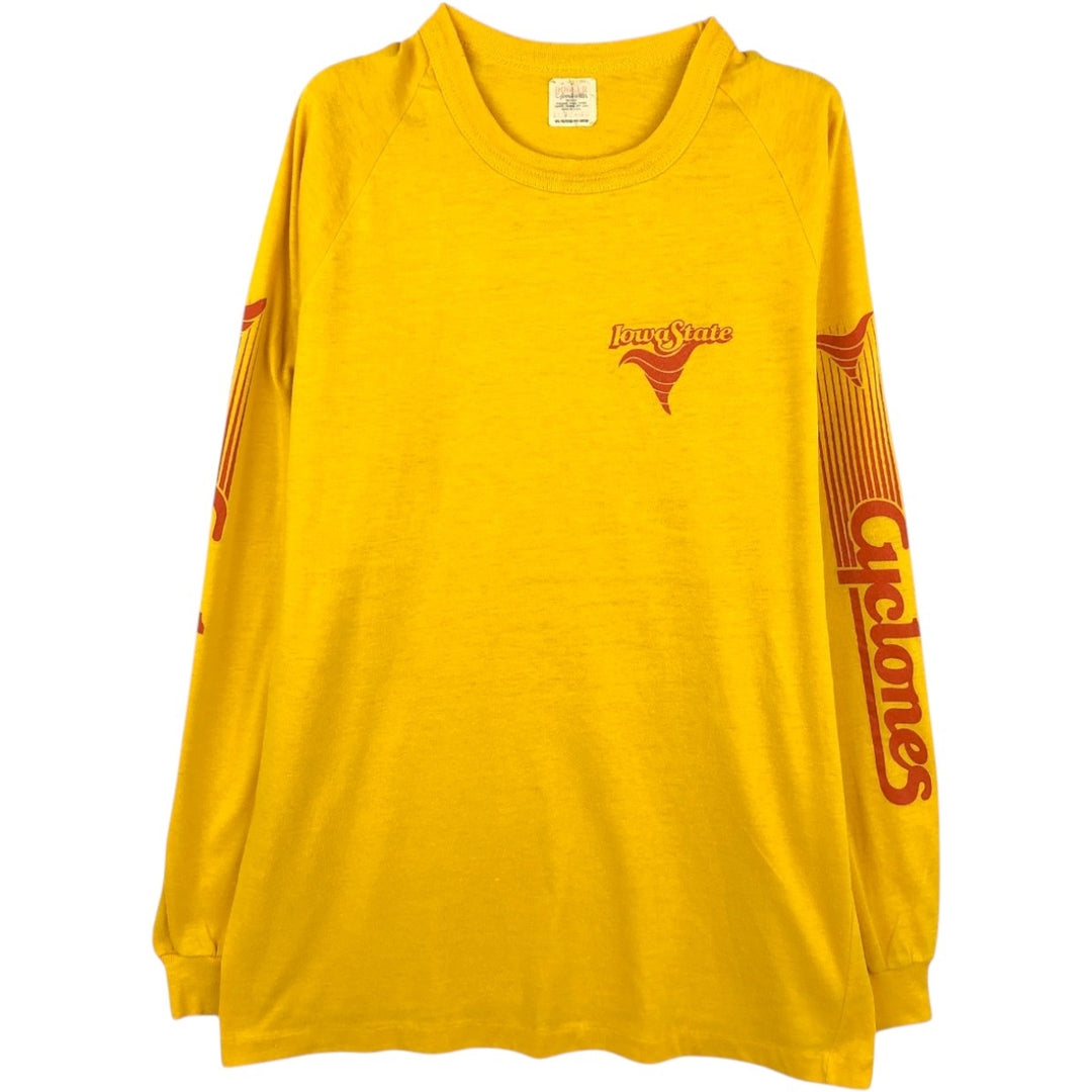 DODOGER Long-Sleeve T-Shirt, Made in USA, Men's XL Equivalent cotton yellow type Vintage Second Hand