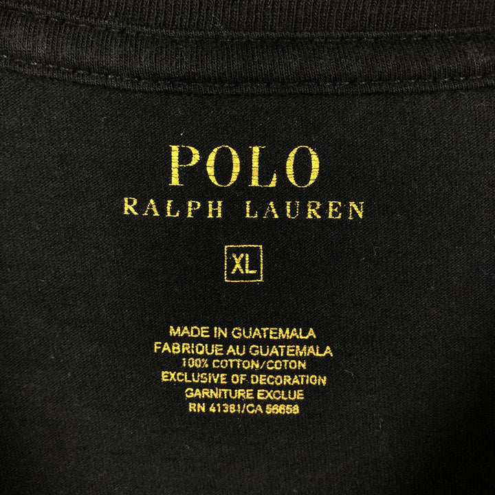 Ralph Lauren POLO RALPH LAUREN Large Logo Long-Sleeve T-Shirt (Men's XL equivalent) cotton black type Vintage Second Hand