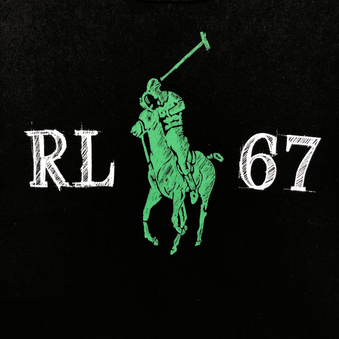 Ralph Lauren POLO RALPH LAUREN Large Logo Long-Sleeve T-Shirt (Men's XL equivalent) cotton black type Vintage Second Hand