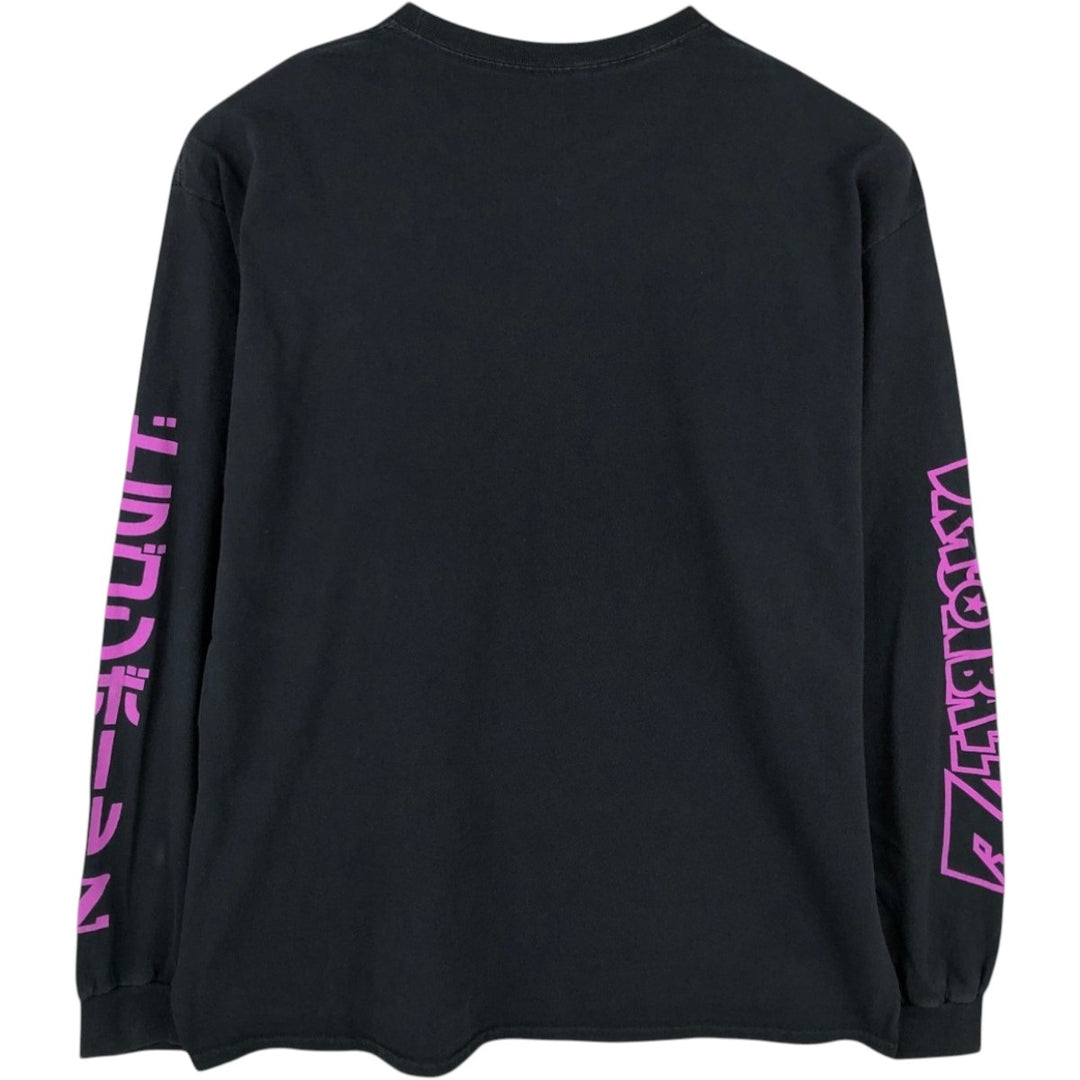 DRAGONBALL Z Dragon Ball Z Character Print Long Sleeve T-Shirt, Men's Size L unclear black type Vintage Second Hand