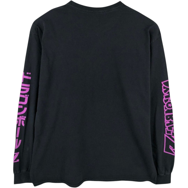 DRAGONBALL Z Dragon Ball Z Character Print Long Sleeve T-Shirt, Men's Size L unclear black type Vintage Second Hand