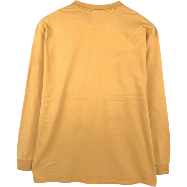 90'S Timberland Long-Sleeve T-Shirt, Made in USA, Men's Size M (Equivalent), Vintage cotton orange type Vintage Second Hand