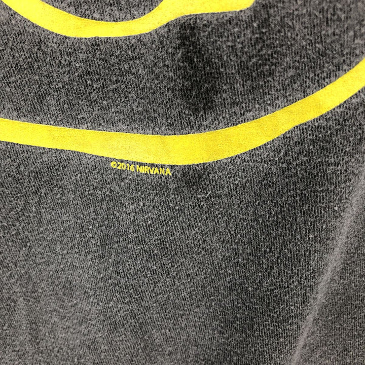 NIRVANA Long-Sleeve Band T-Shirt (Men's XL equivalent) unclear Charcoal Vintage Second Hand