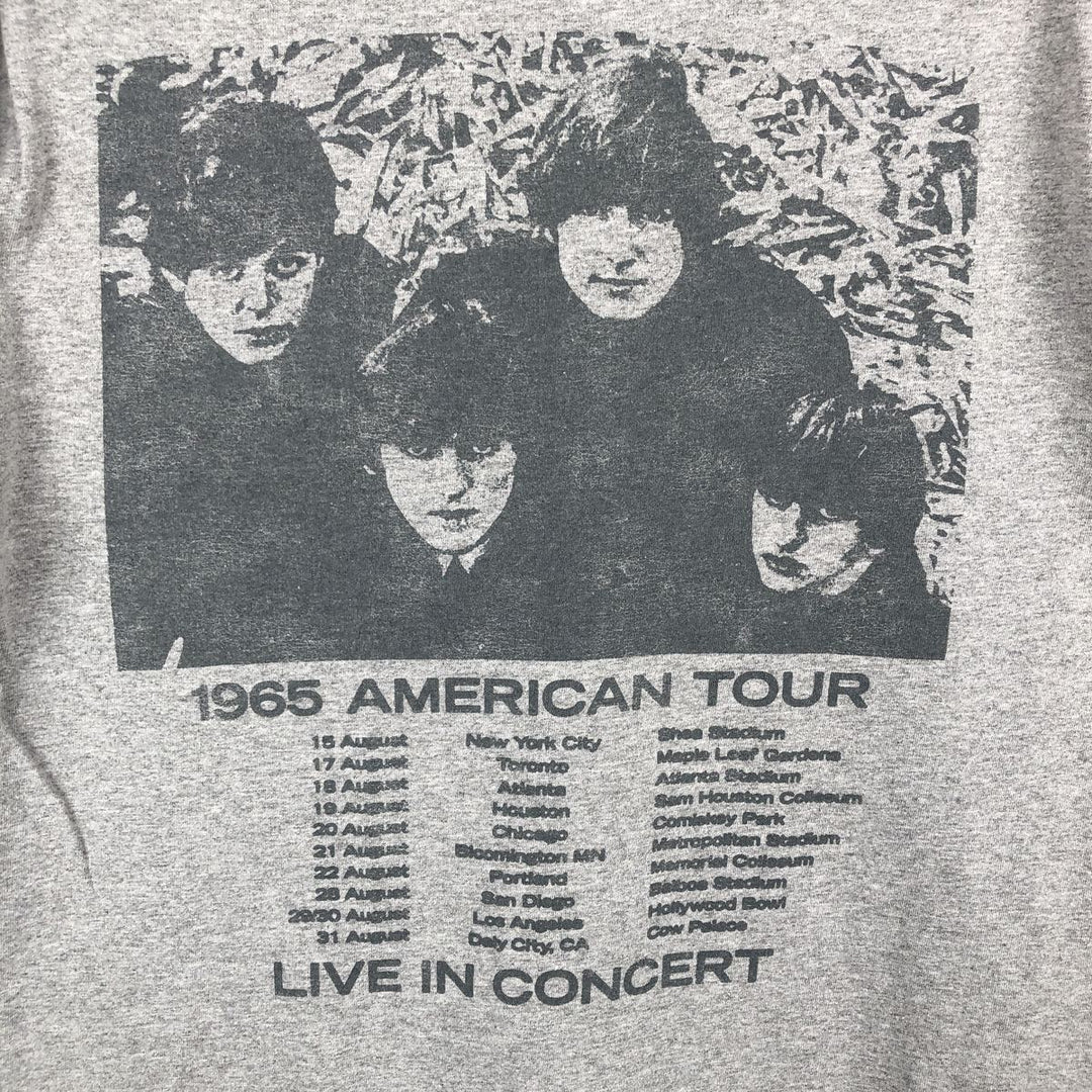 THE BEATLES Long Sleeve T-Shirt, Men's Size M cotton gray type Vintage Second Hand