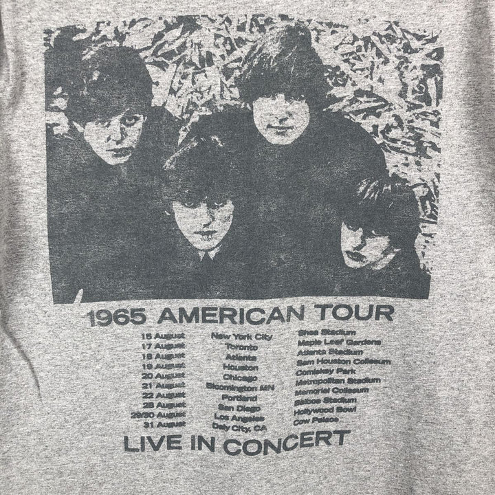 THE BEATLES Long Sleeve T-Shirt, Men's Size M cotton gray type Vintage Second Hand