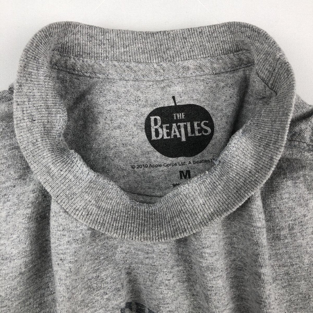 THE BEATLES Long Sleeve T-Shirt, Men's Size M cotton gray type Vintage Second Hand