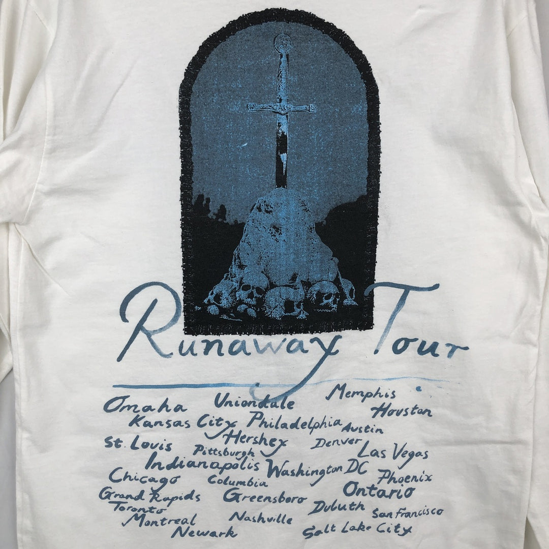 Gildan Hammer Post Malone Long-Sleeve Wrap T-Shirt (Men's Size M) cotton white type Vintage Second Hand