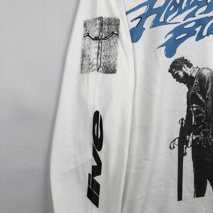 Gildan Hammer Post Malone Long-Sleeve Wrap T-Shirt (Men's Size M) cotton white type Vintage Second Hand
