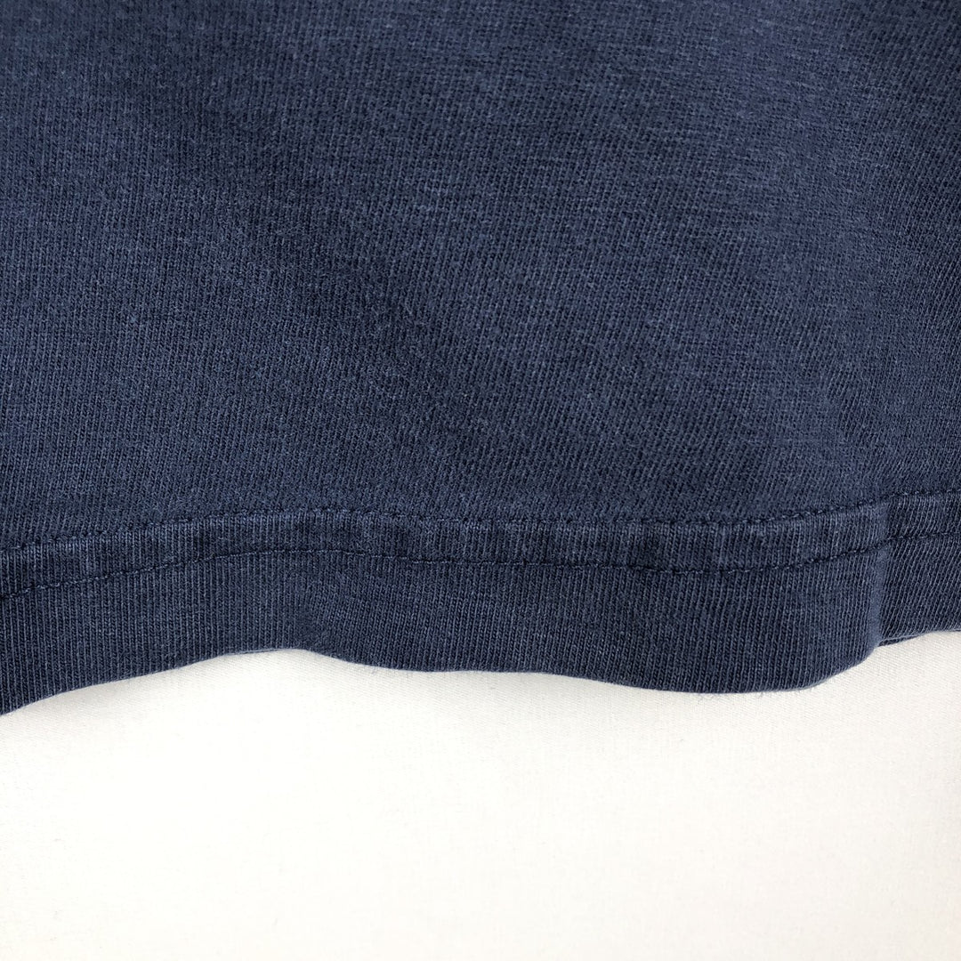 90s-era Nike V-neck long-sleeve t-shirt with center logo, men's size XL equivalent, vintage. cotton navy blue type Vintage Second Hand