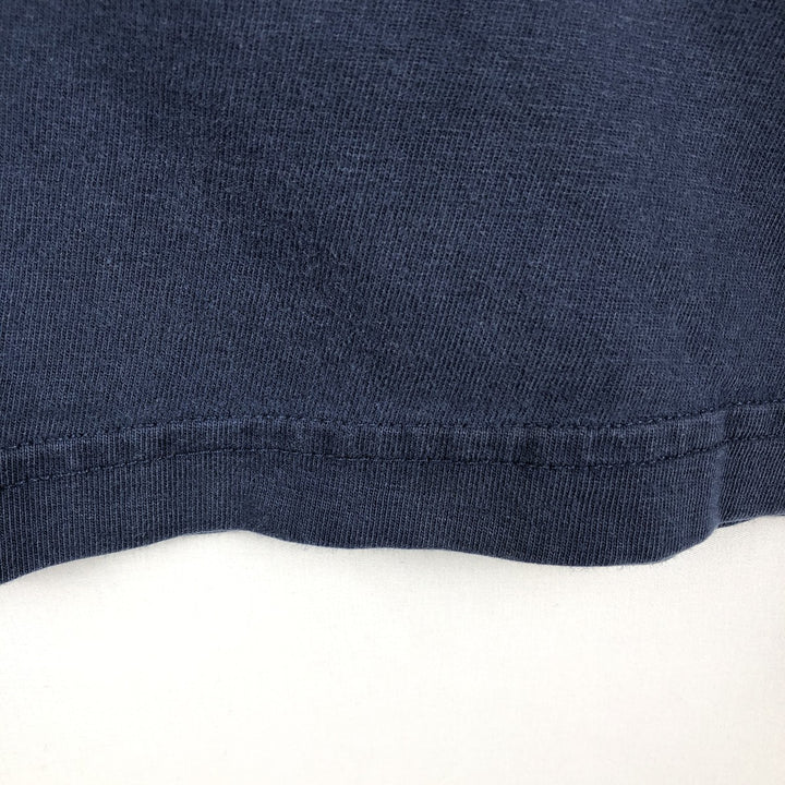 90s-era Nike V-neck long-sleeve t-shirt with center logo, men's size XL equivalent, vintage. cotton navy blue type Vintage Second Hand