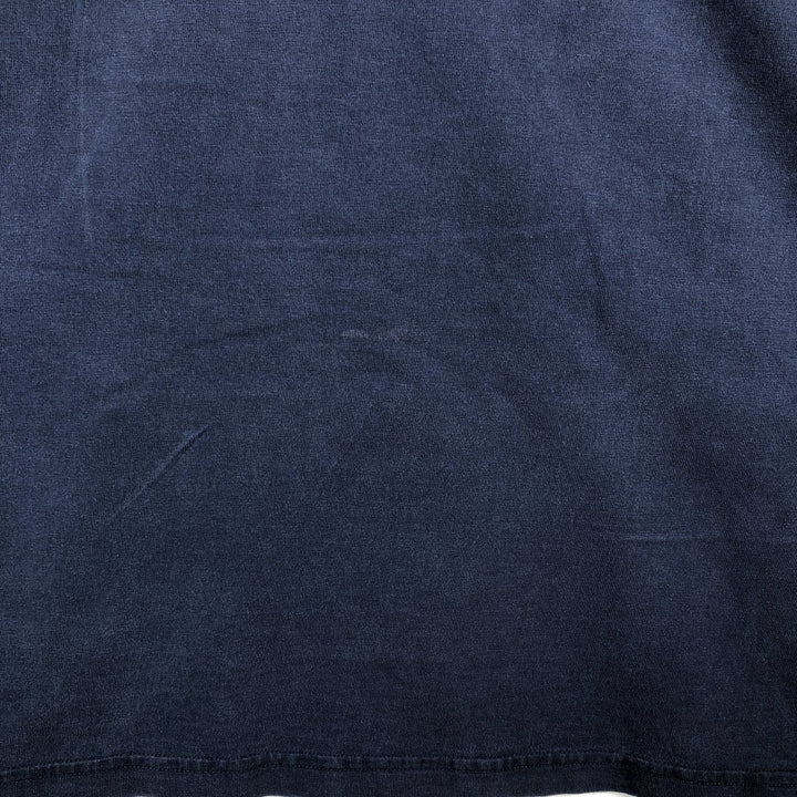 90s-era Nike V-neck long-sleeve t-shirt with center logo, men's size XL equivalent, vintage. cotton navy blue type Vintage Second Hand