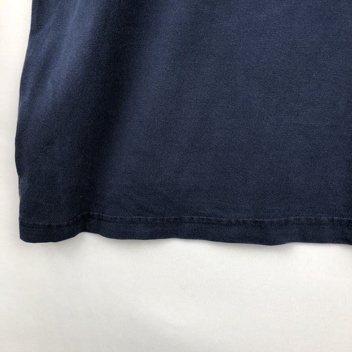 90s-era Nike V-neck long-sleeve t-shirt with center logo, men's size XL equivalent, vintage. cotton navy blue type Vintage Second Hand