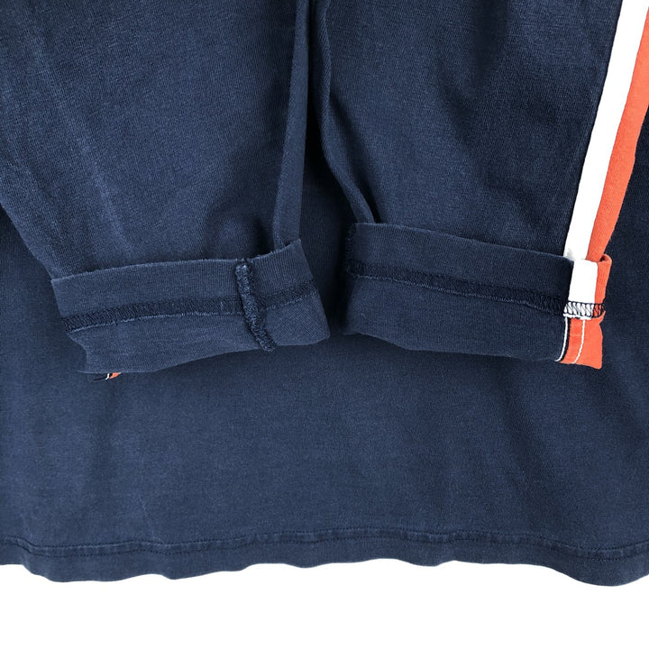 90s-era Nike V-neck long-sleeve t-shirt with center logo, men's size XL equivalent, vintage. cotton navy blue type Vintage Second Hand