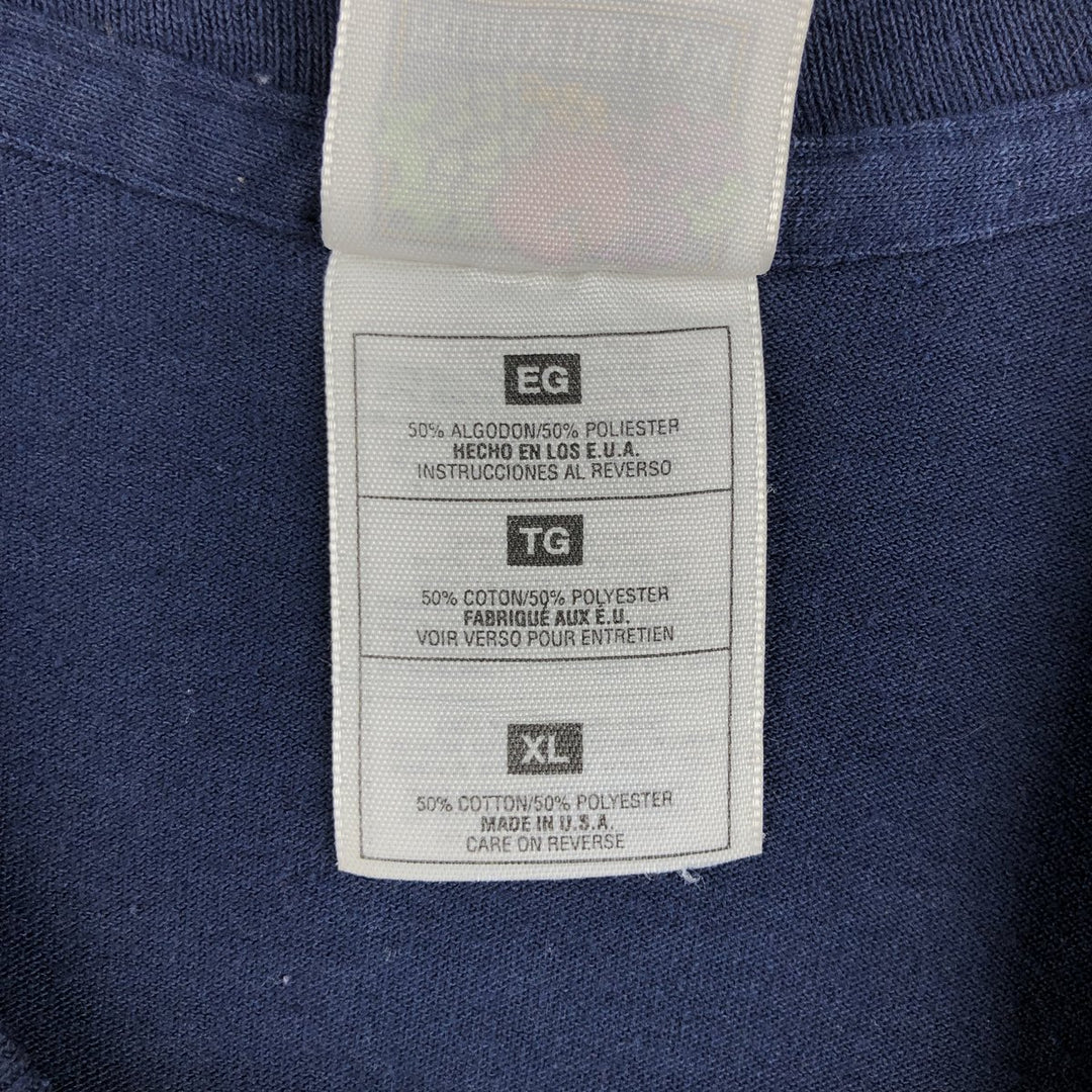90'S Fruit of the Loom Best Long Sleeve T-Shirt, Made in USA, Men's XL, Vintage cotton navy blue type Vintage Second Hand