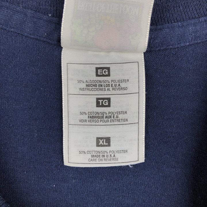 90'S Fruit of the Loom Best Long Sleeve T-Shirt, Made in USA, Men's XL, Vintage cotton navy blue type Vintage Second Hand