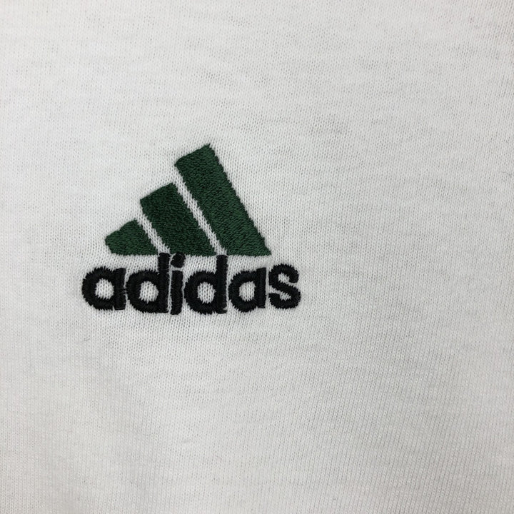 90s-00'S Adidas hooded long-sleeved t-shirt, made in USA, men's size XL equivalent, vintage. cotton white type Vintage Second Hand