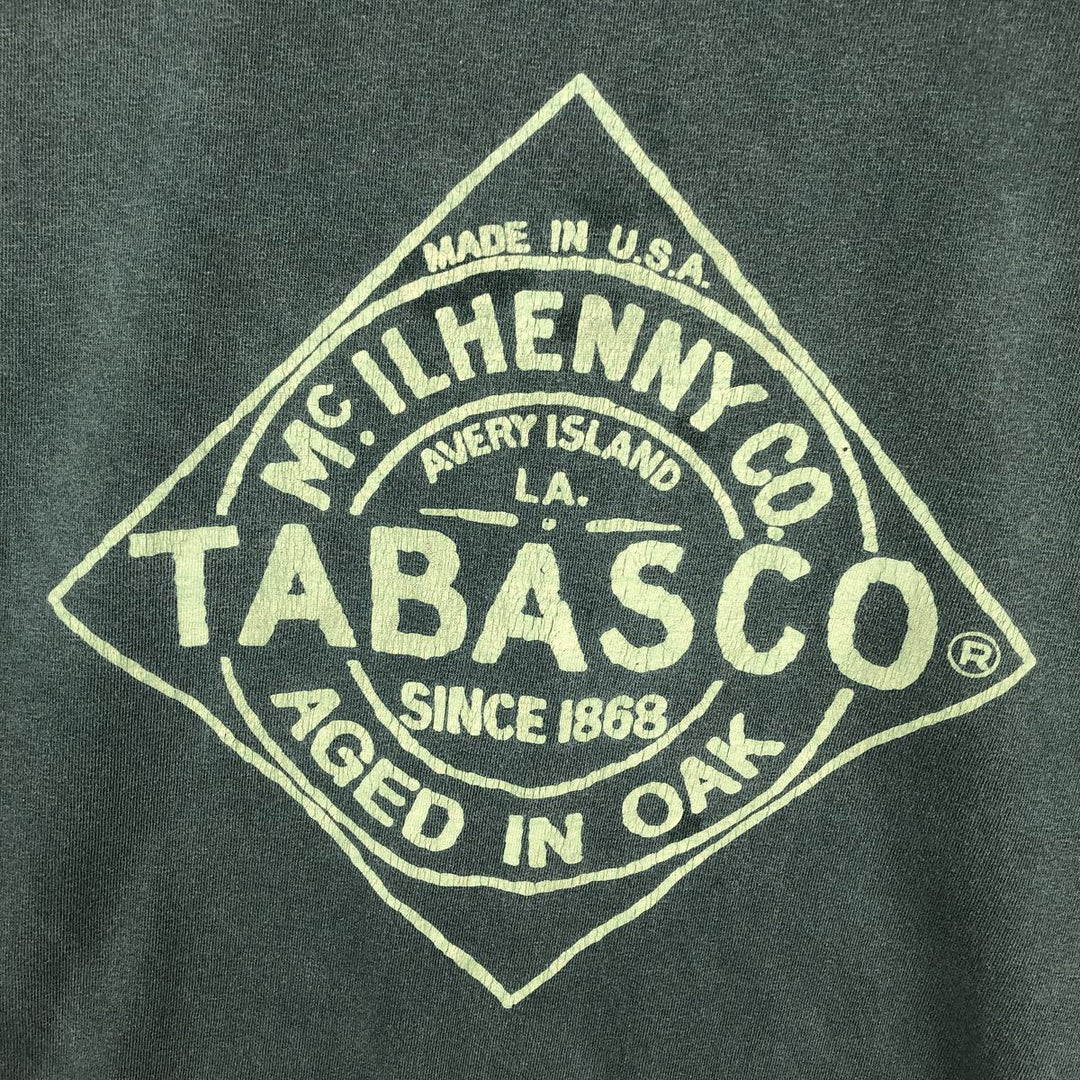 90'S Authentic Pigment Tabasco Long-Sleeve T-Shirt, Men's Size XL (Equivalent), Vintage cotton Khaki type Vintage Second Hand