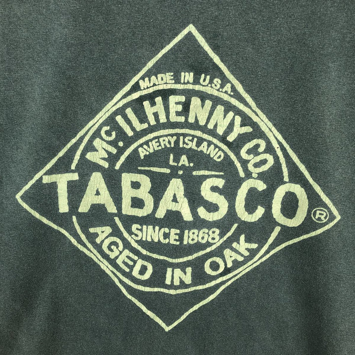 90'S Authentic Pigment Tabasco Long-Sleeve T-Shirt, Men's Size XL (Equivalent), Vintage cotton Khaki type Vintage Second Hand