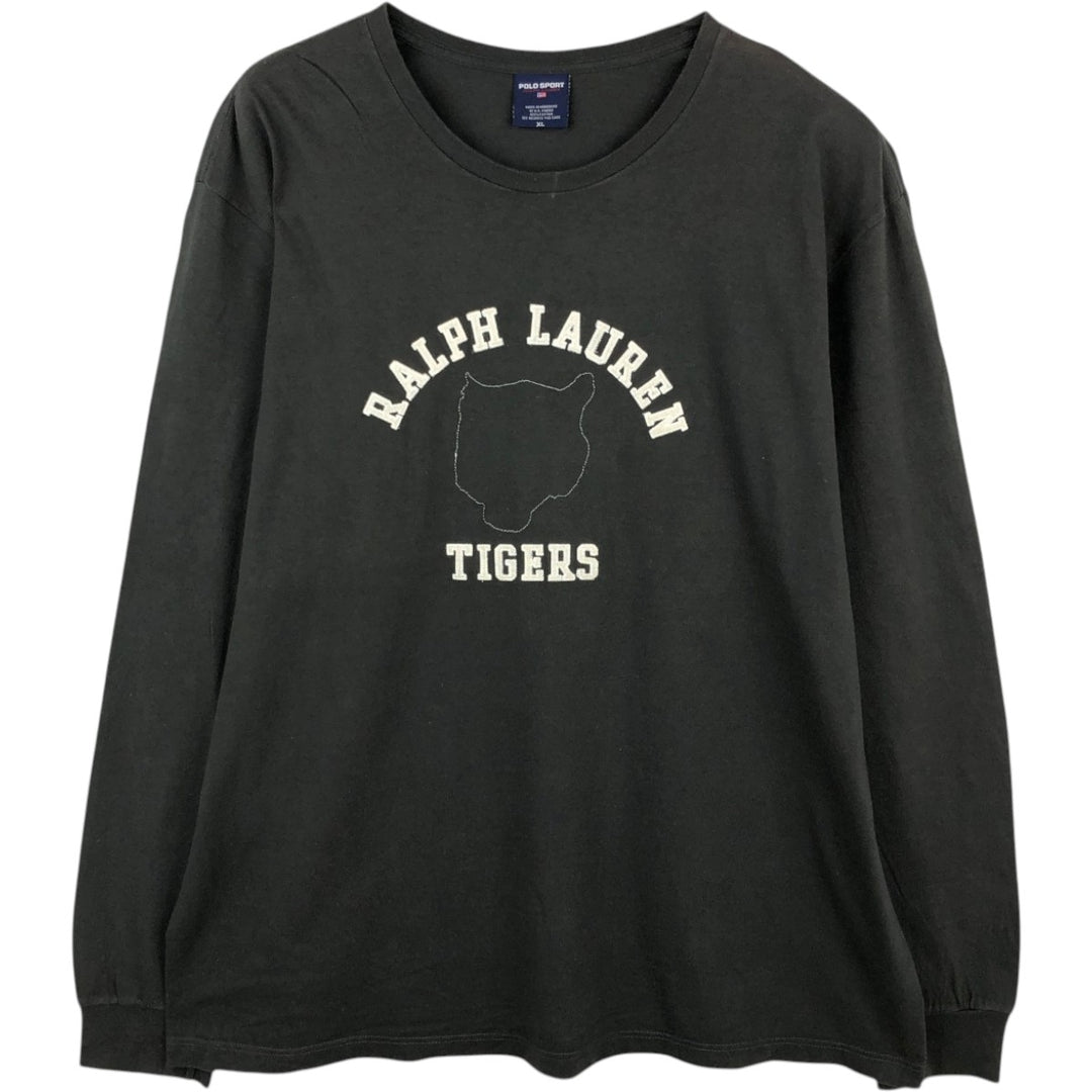 Ralph Lauren POLO SPORT long-sleeved T-shirt, men's size XL cotton black type Vintage Second Hand