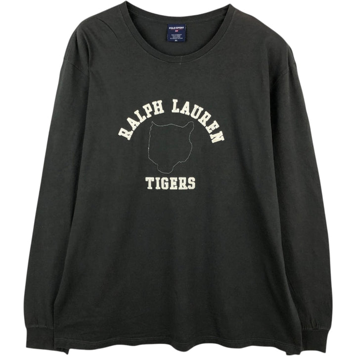 Ralph Lauren POLO SPORT long-sleeved T-shirt, men's size XL cotton black type Vintage Second Hand