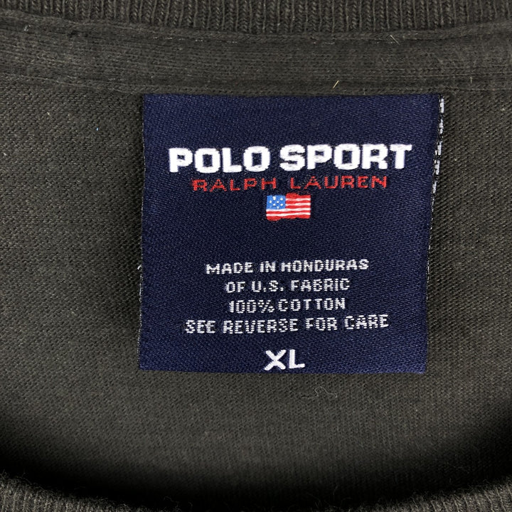 Ralph Lauren POLO SPORT long-sleeved T-shirt, men's size XL cotton black type Vintage Second Hand