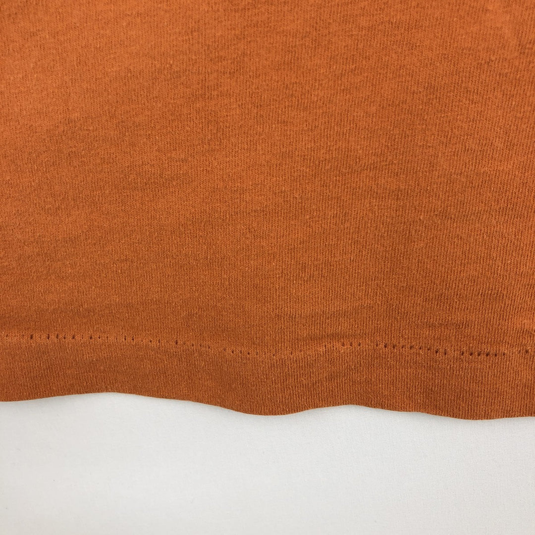 1980'S Fruit of the Loom Long-Sleeve T-Shirt, Made in USA, Men's Size XL (Equivalent), Vintage cotton orange type Vintage Second Hand