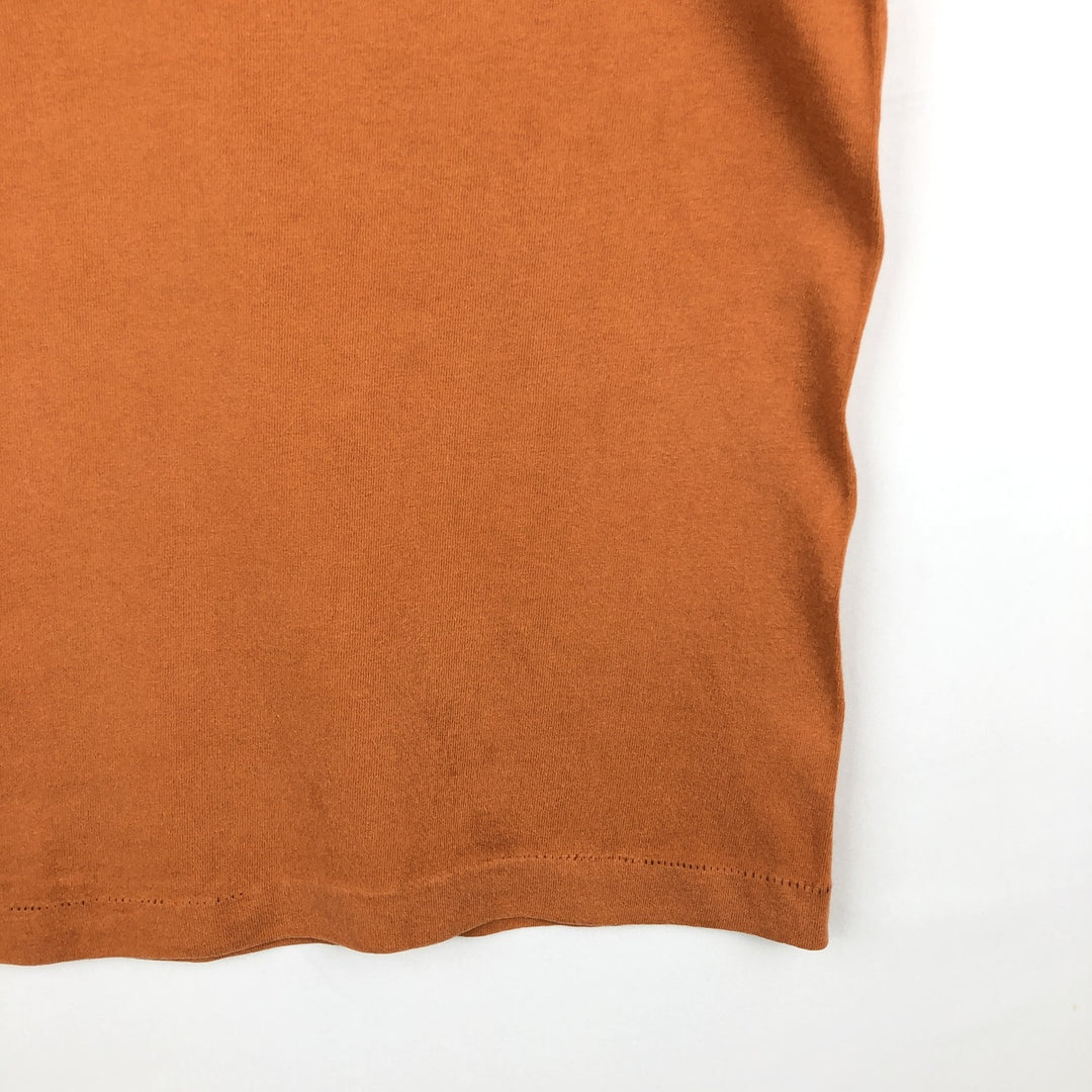 1980'S Fruit of the Loom Long-Sleeve T-Shirt, Made in USA, Men's Size XL (Equivalent), Vintage cotton orange type Vintage Second Hand