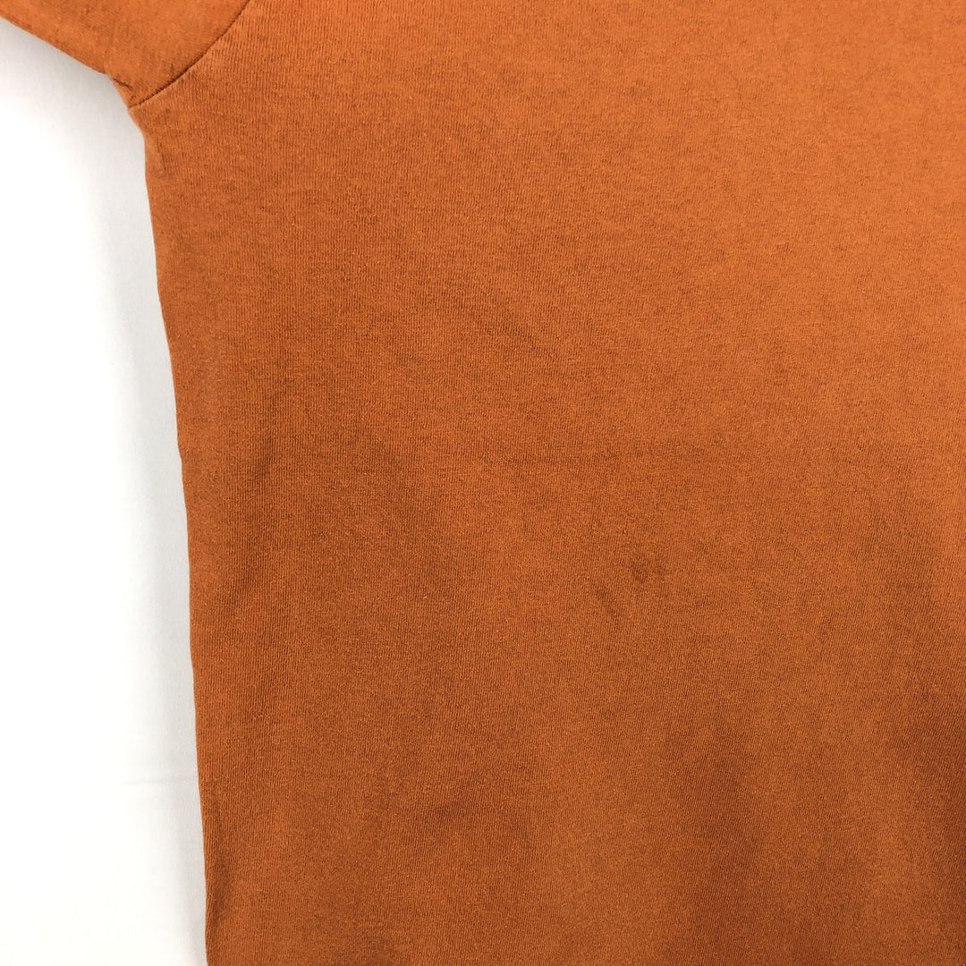 1980'S Fruit of the Loom Long-Sleeve T-Shirt, Made in USA, Men's Size XL (Equivalent), Vintage cotton orange type Vintage Second Hand
