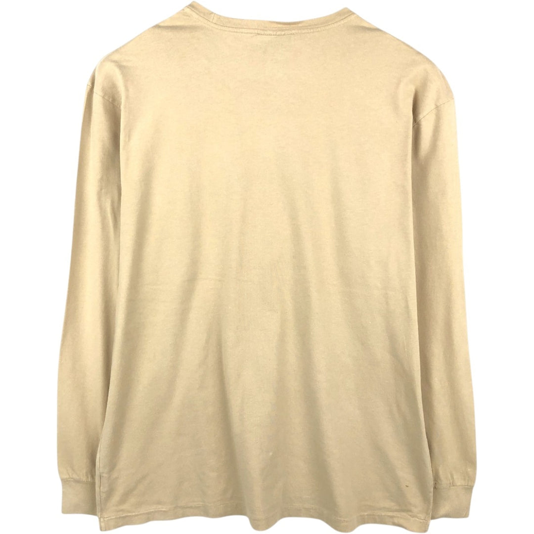 Ralph Lauren POLO by Ralph Lauren long-sleeved T-shirt, men's size L cotton Beige type Vintage Second Hand