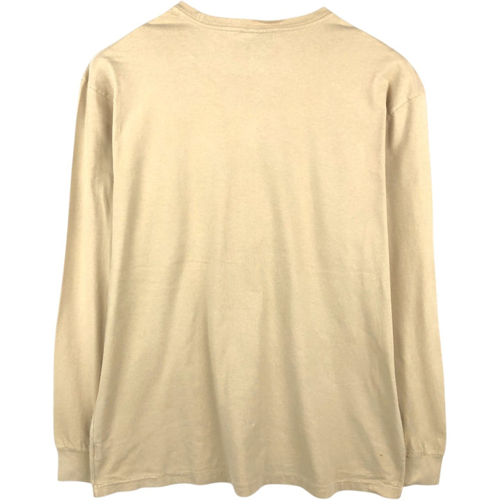 Ralph Lauren POLO by Ralph Lauren long-sleeved T-shirt, men's size L cotton Beige type Vintage Second Hand