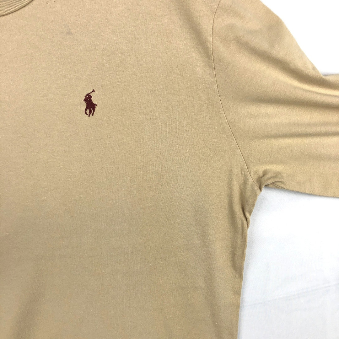 Ralph Lauren POLO by Ralph Lauren long-sleeved T-shirt, men's size L cotton Beige type Vintage Second Hand