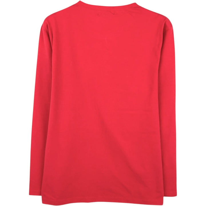 Ralph Lauren POLO by Ralph Lauren CUSTOM FIT Long-Sleeve T-Shirt (Men's Size L) cotton red type Vintage Second Hand