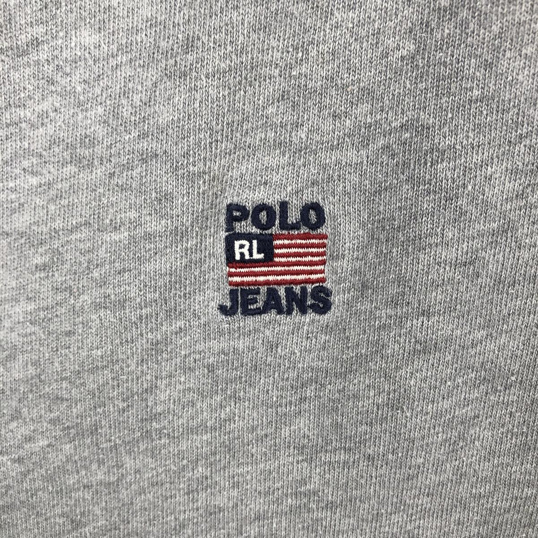 2000'S Ralph Lauren POLO JEANS COMPANY striped long-sleeved T-shirt (Men's size S equivalent) cotton navy blue type Vintage Second Hand