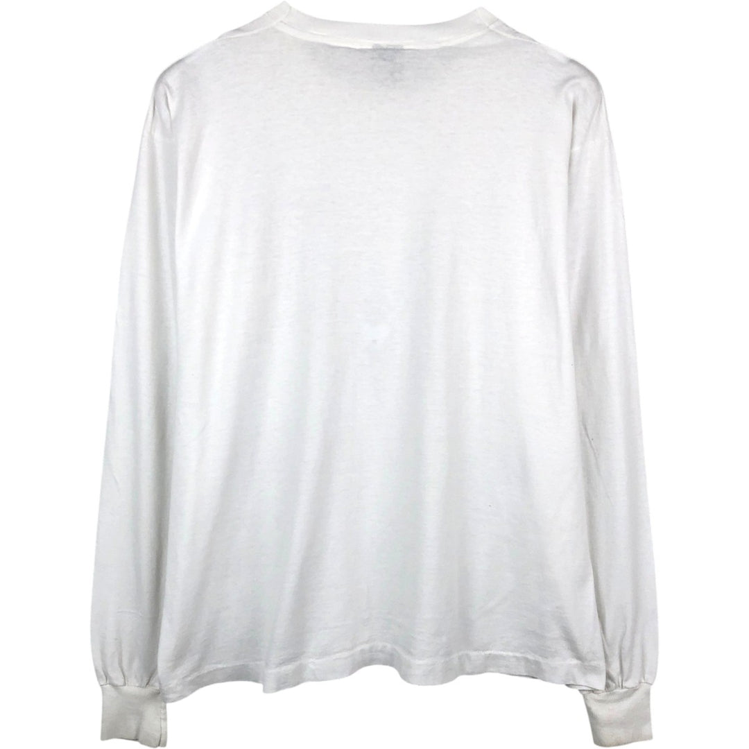 90'S Fruit of the Loom BEST General Electric Advertising Long-Sleeve T-Shirt, Made in USA, Men's XL equivalent. cotton white type Vintage Second Hand