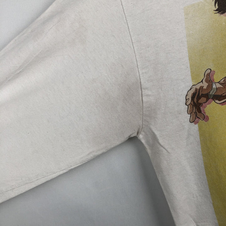 Goodie Two Sleeves BAKI (Baki the Grappler) Anime Character Print Long-Sleeve T-Shirt (Men's Size M) cotton white type Vintage Second Hand