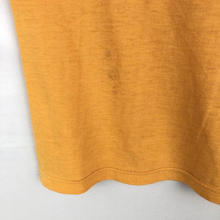 ~90'S MASKA Long-Sleeve T-Shirt, Made in Canada, Men's Size M (Equivalent), Vintage unclear yellow type Vintage Second Hand