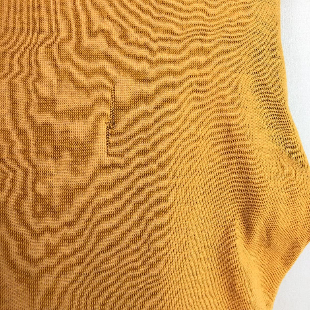 ~90'S MASKA Long-Sleeve T-Shirt, Made in Canada, Men's Size M (Equivalent), Vintage unclear yellow type Vintage Second Hand
