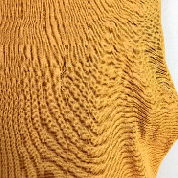 ~90'S MASKA Long-Sleeve T-Shirt, Made in Canada, Men's Size M (Equivalent), Vintage unclear yellow type Vintage Second Hand