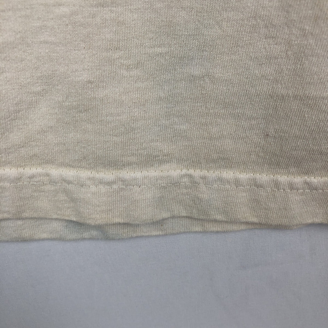 STRANGER THINGS Fire Pattern Long-Sleeve T-Shirt (Men's Size M) - Movie cotton Beige type Vintage Second Hand