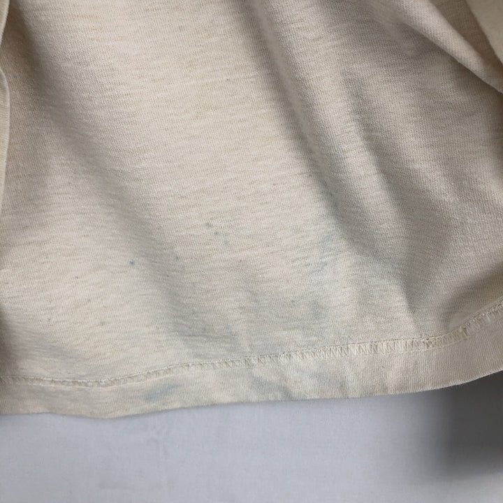 STRANGER THINGS Fire Pattern Long-Sleeve T-Shirt (Men's Size M) - Movie cotton Beige type Vintage Second Hand