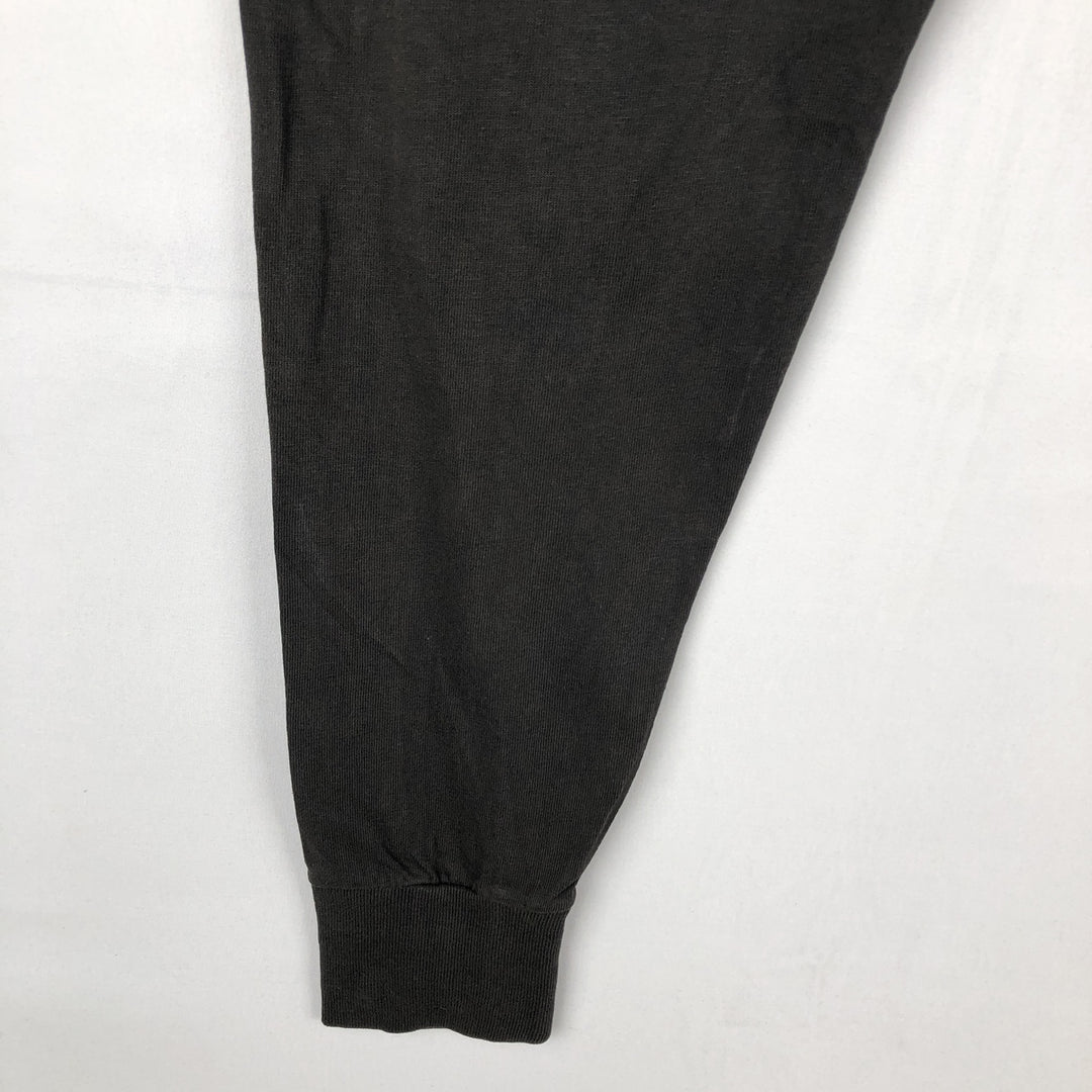 90'S Oneita POWER-T Long Sleeve T-Shirt, Made in USA, Men's Size XL, Vintage cotton Charcoal Vintage Second Hand