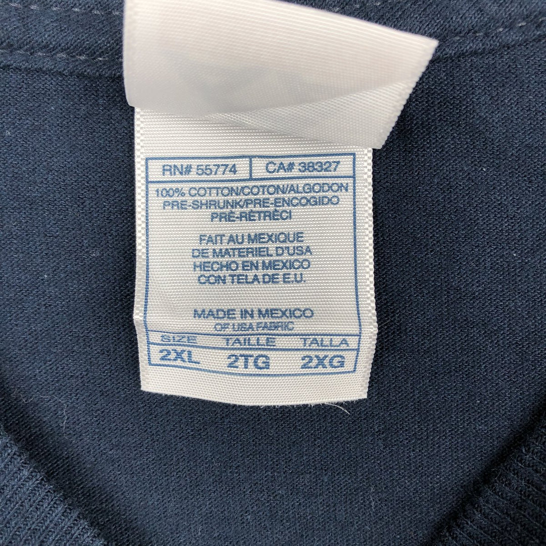 2000'S ALSTYLE NFL CHICAGO BEARS Long-Sleeve T-Shirt (Men's XXL equivalent) cotton navy blue type Vintage Second Hand