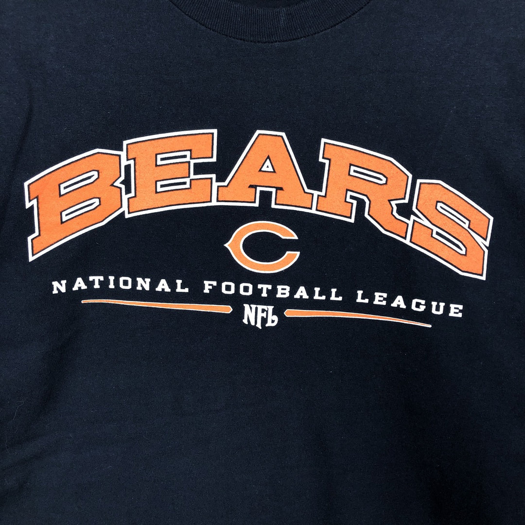2000'S ALSTYLE NFL CHICAGO BEARS Long-Sleeve T-Shirt (Men's XXL equivalent) cotton navy blue type Vintage Second Hand